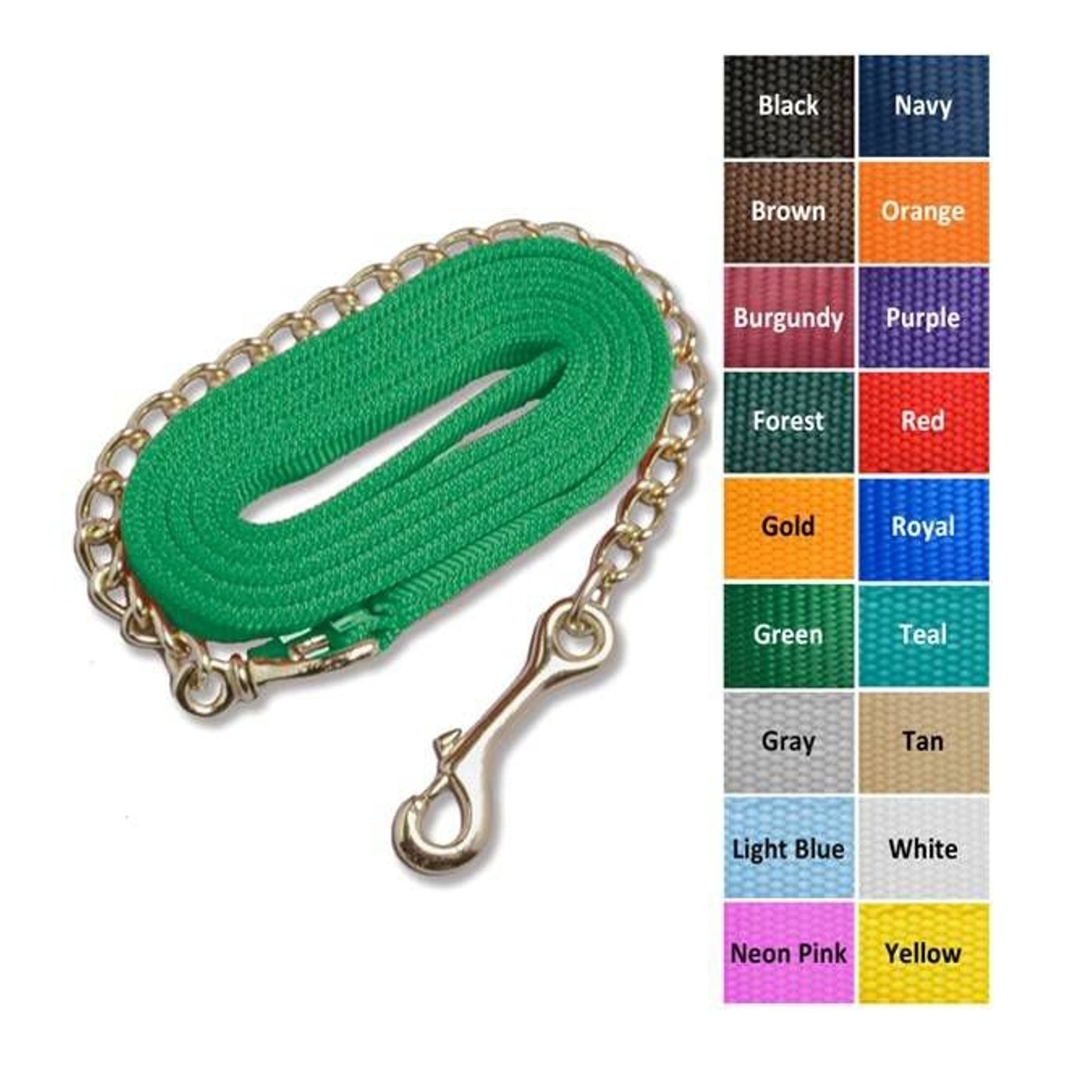 Jacks Lead Shank with 30" Brass Plated Chain