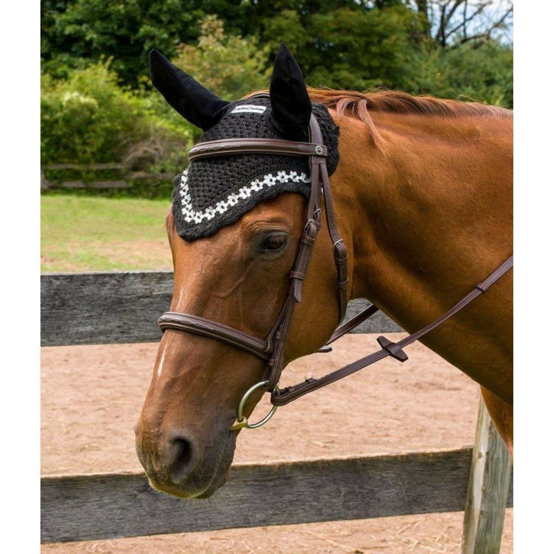Equine Couture Floral Fly Bonnet