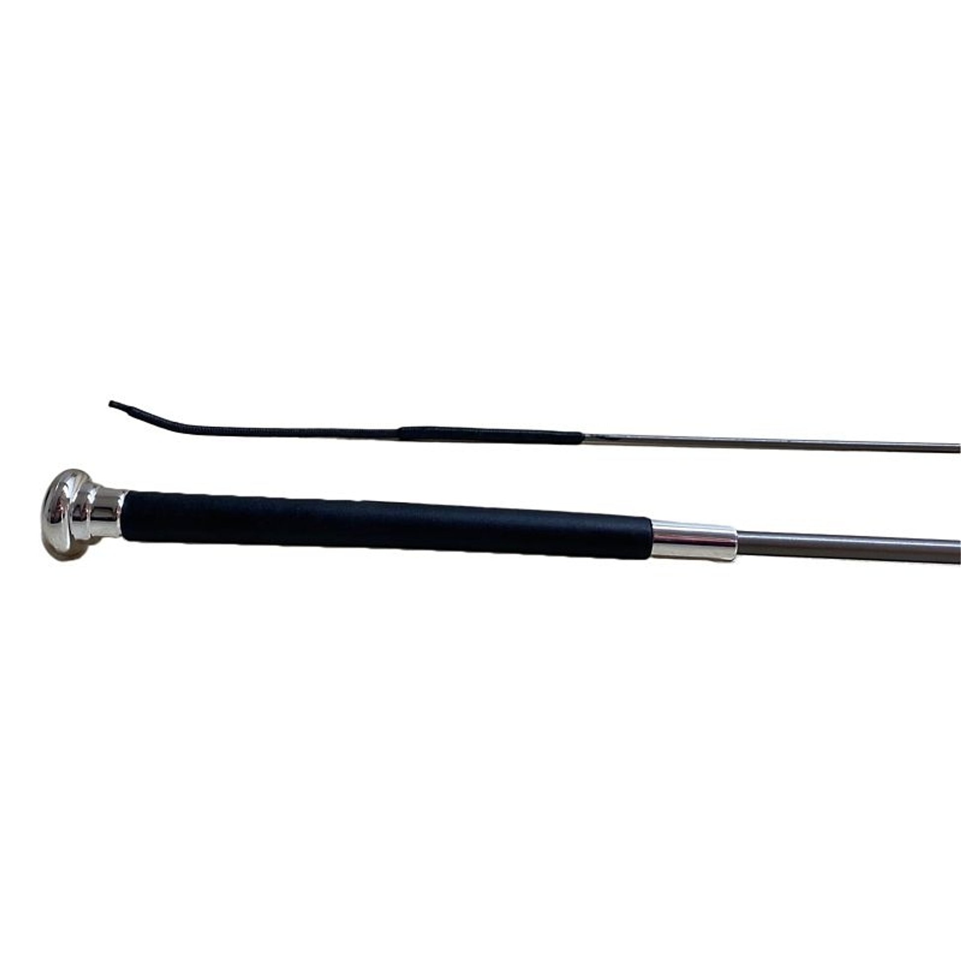 Jacks Dressage Whip with Chrome Cap 36" Black