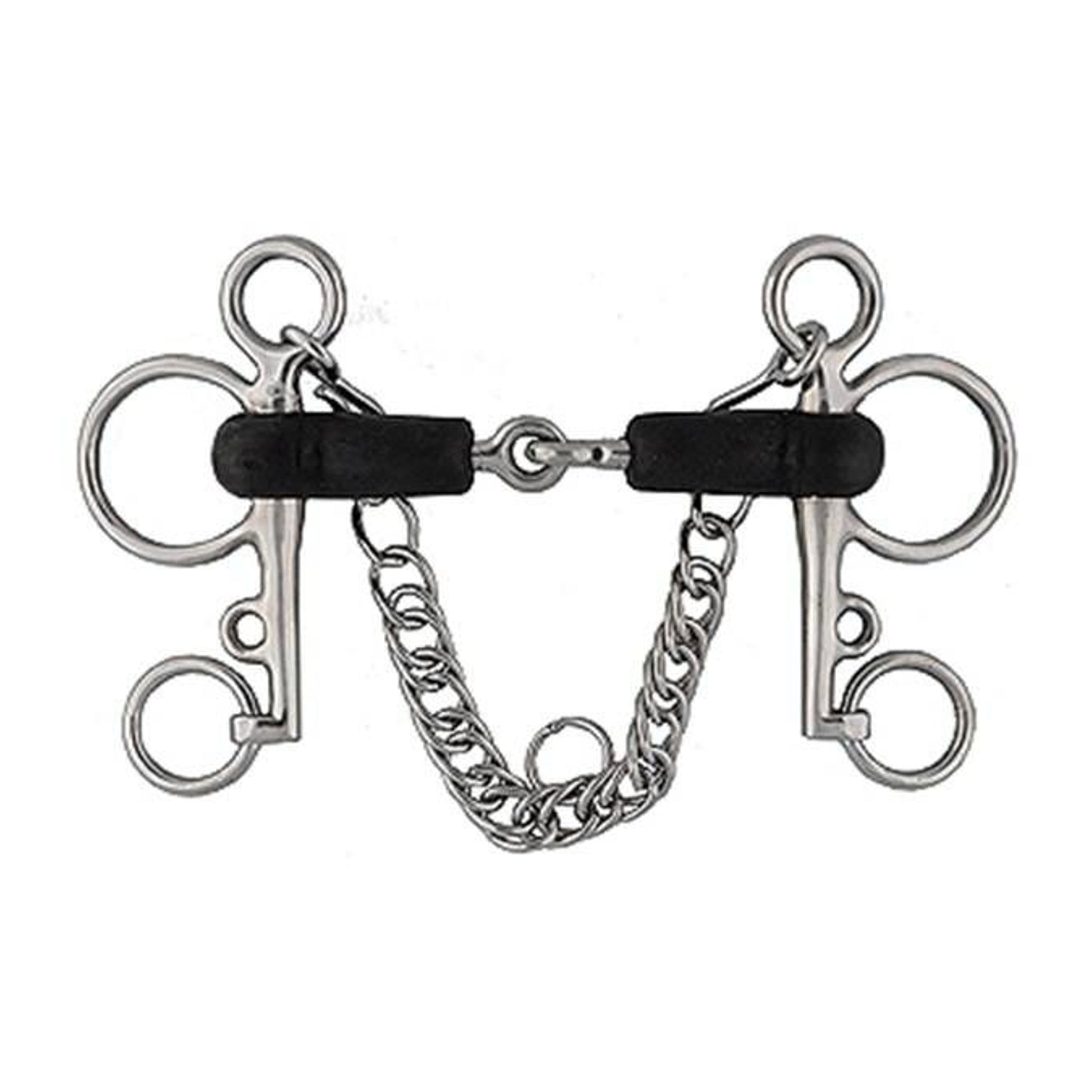 Jacks Rubber Mouth Pelham Bit 4-1/2" Stainless Ste