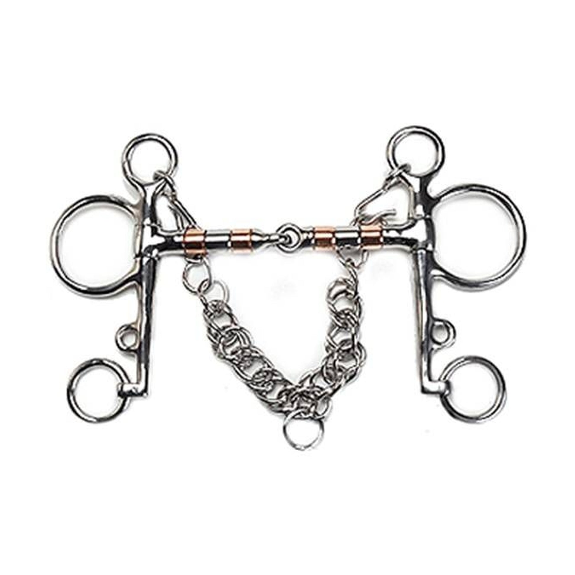 Jacks Copper Roller Pelham Bit 5" Stainless Steel