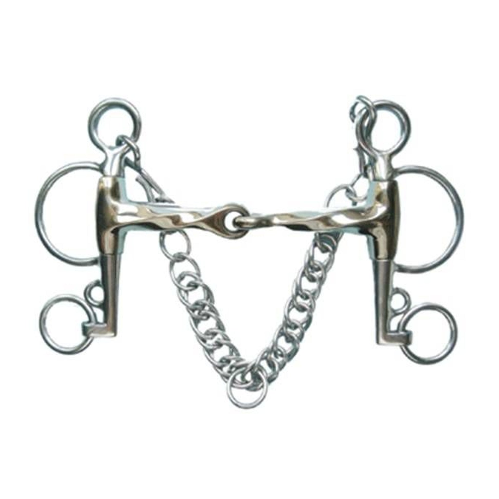 Jacks Twisted Jointed Pelham Mouth Bit 5-1/4" Stai