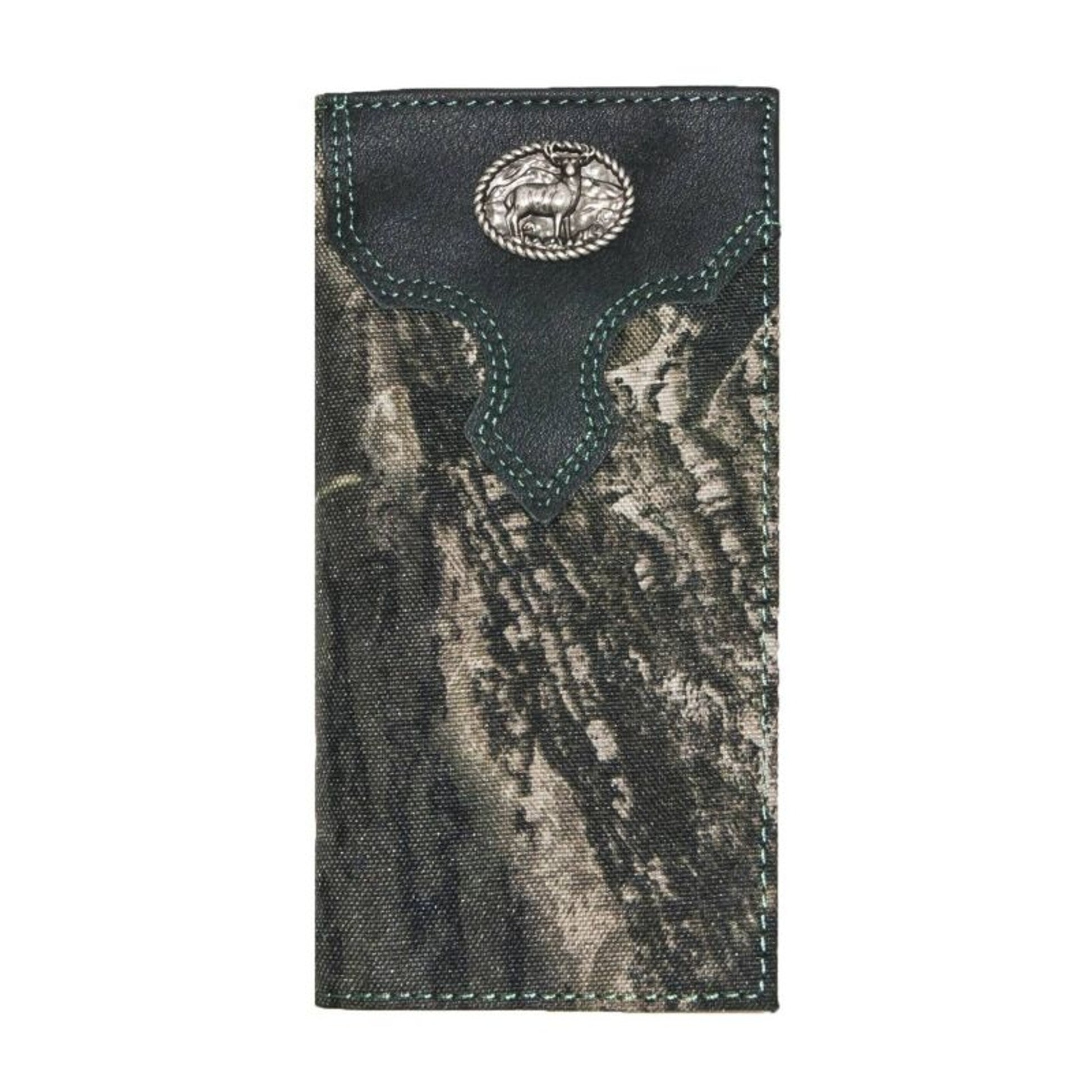 Mossy Oak Rodeo Wallet with Deer Concho Black