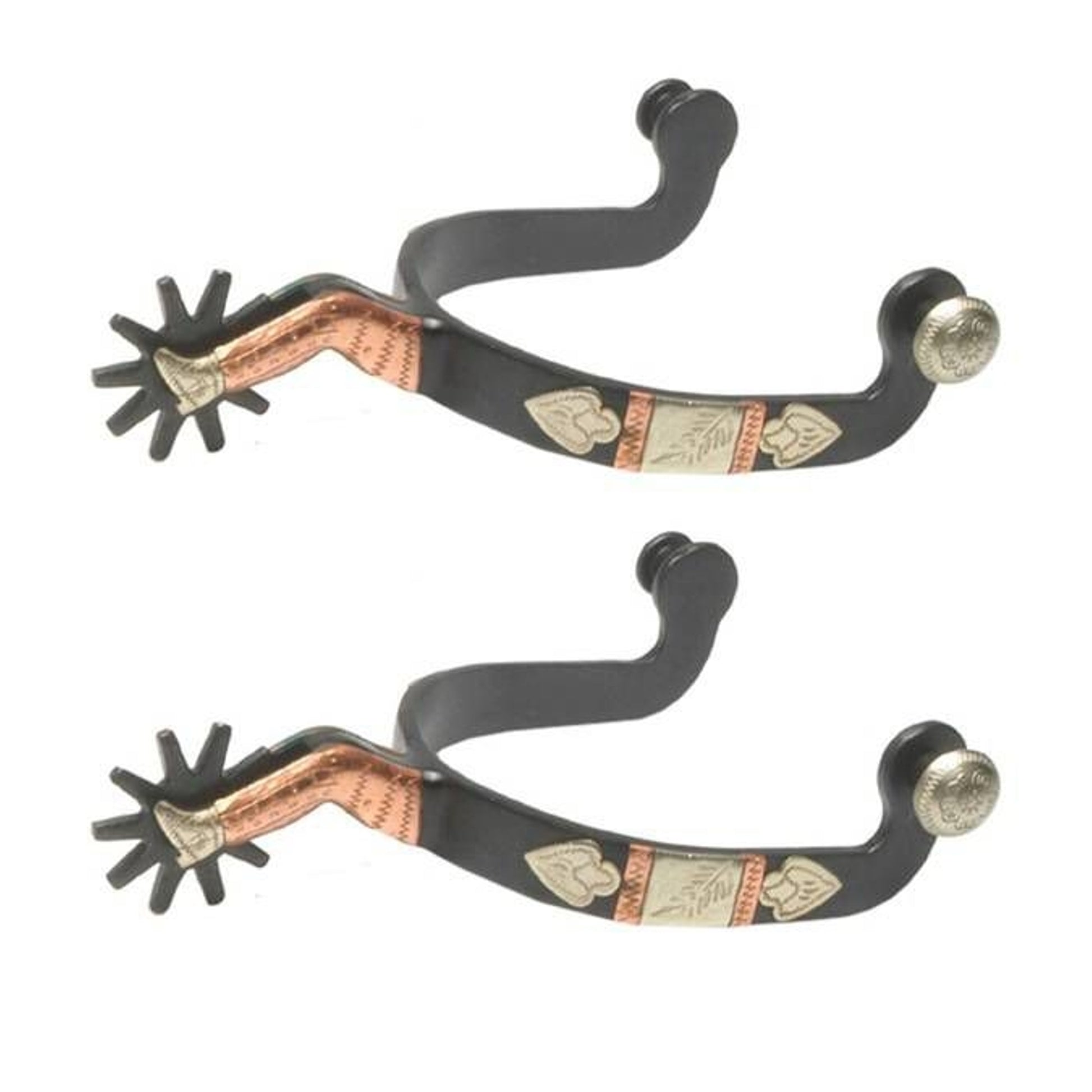 Jacks Gal Leg Spurs with Copper and Silver Trim So