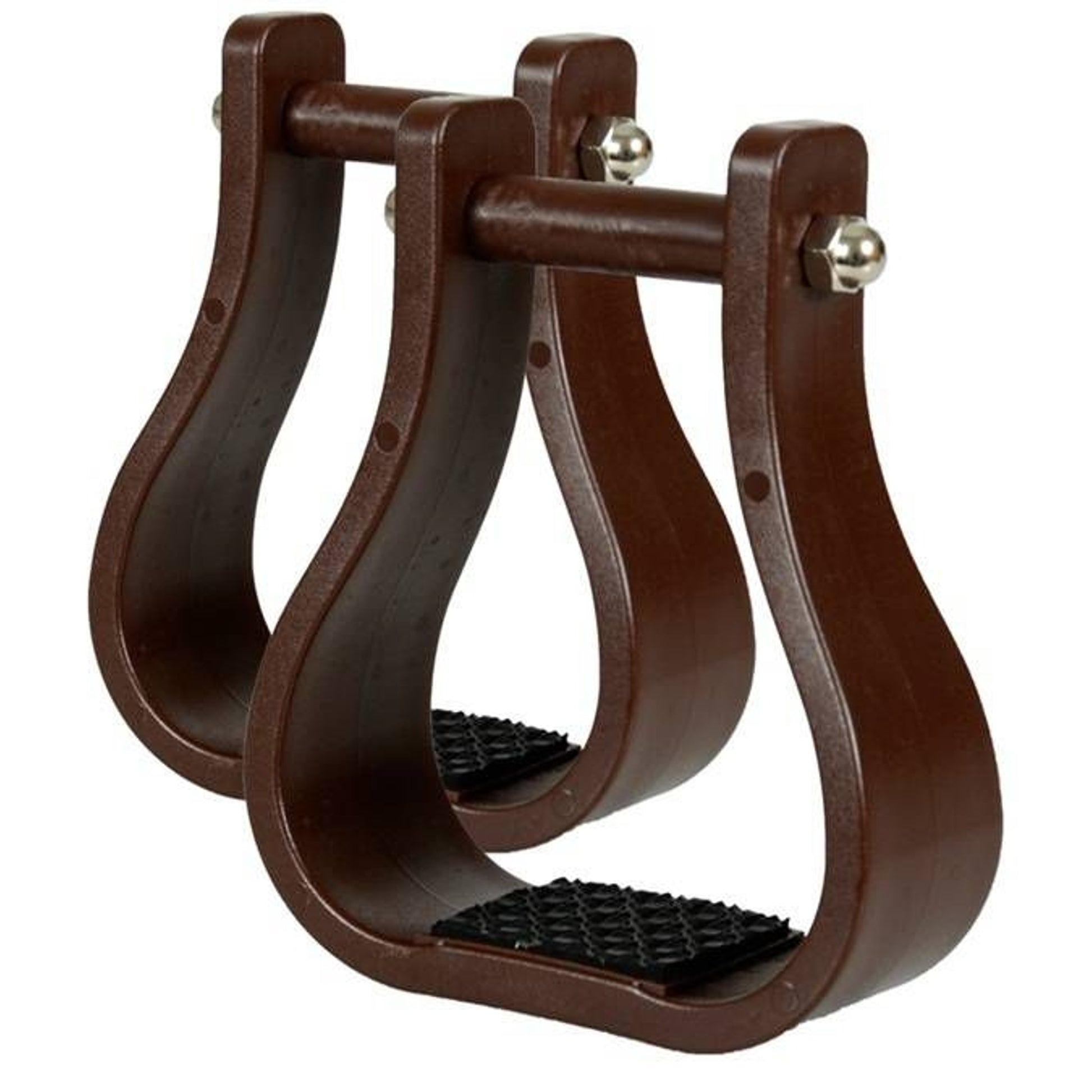 Jacks Plastic Stirrups Sold in Pairs Brown
