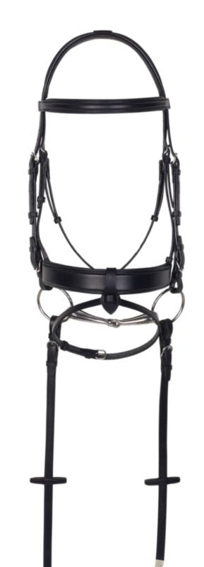 Aramas Square Mild Raised Wide Dressage Bridle wit