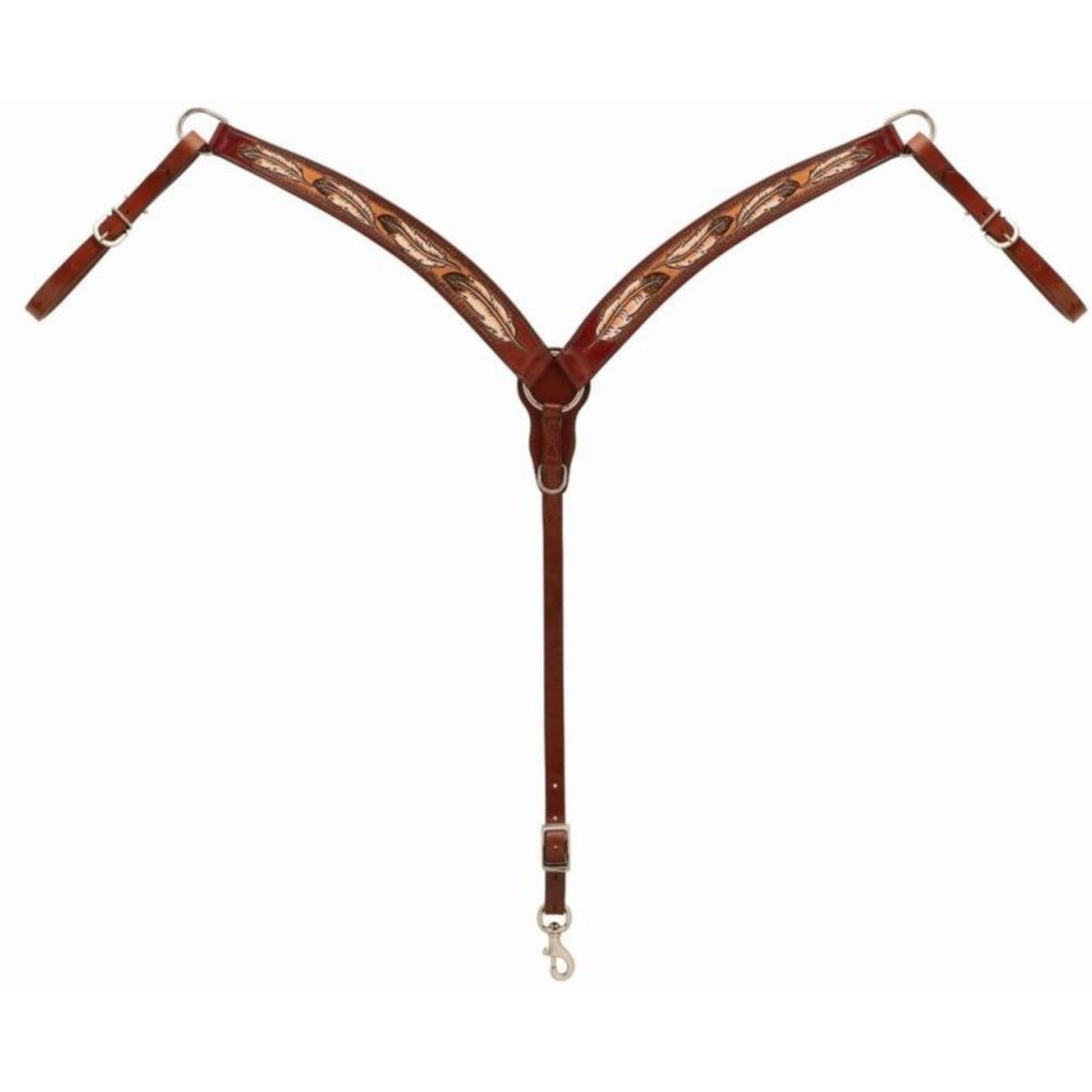 Weaver Turquoise Cross Coco Breast Collar Chestnut