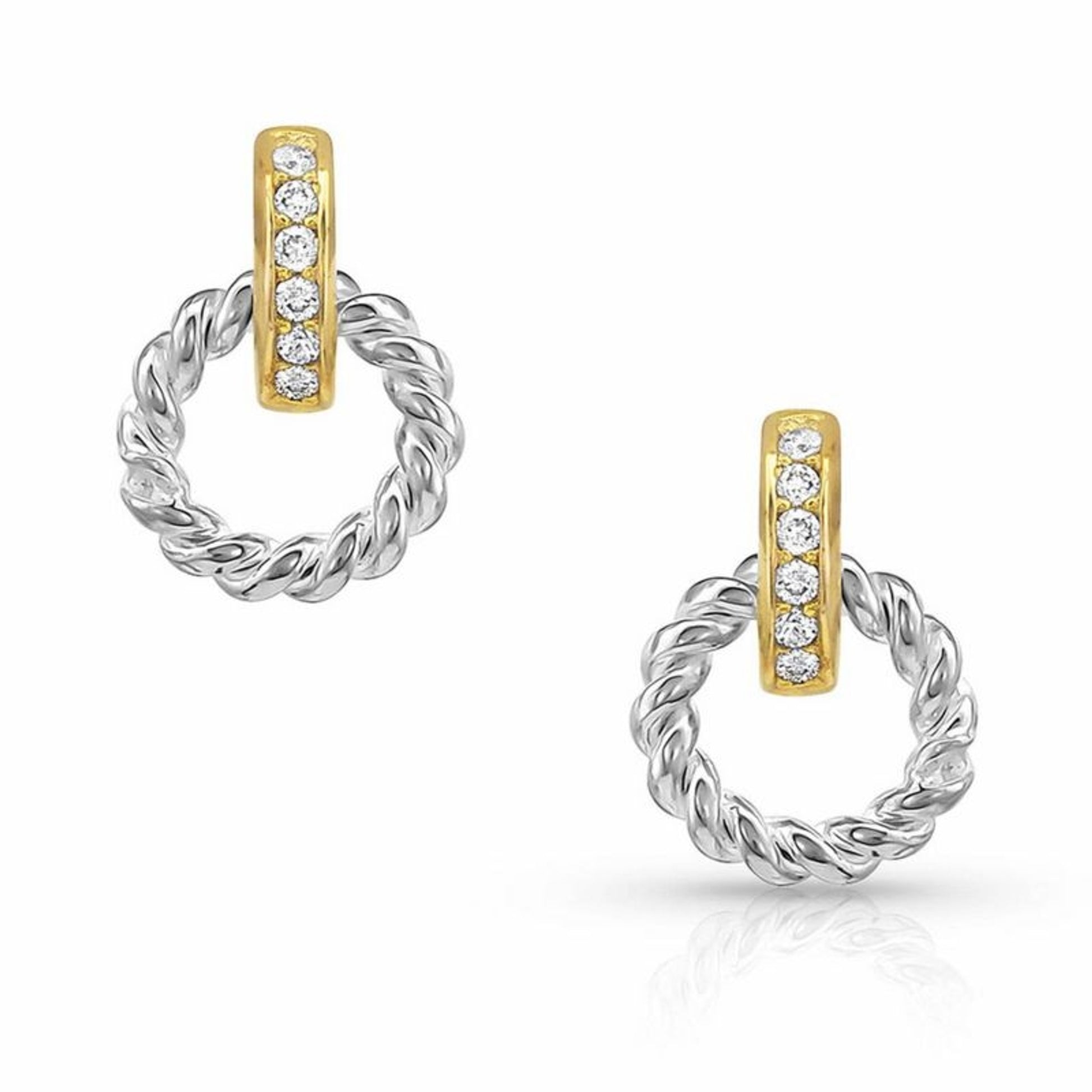 Montana Silversmiths Two Tone Earrings Silver/Gold
