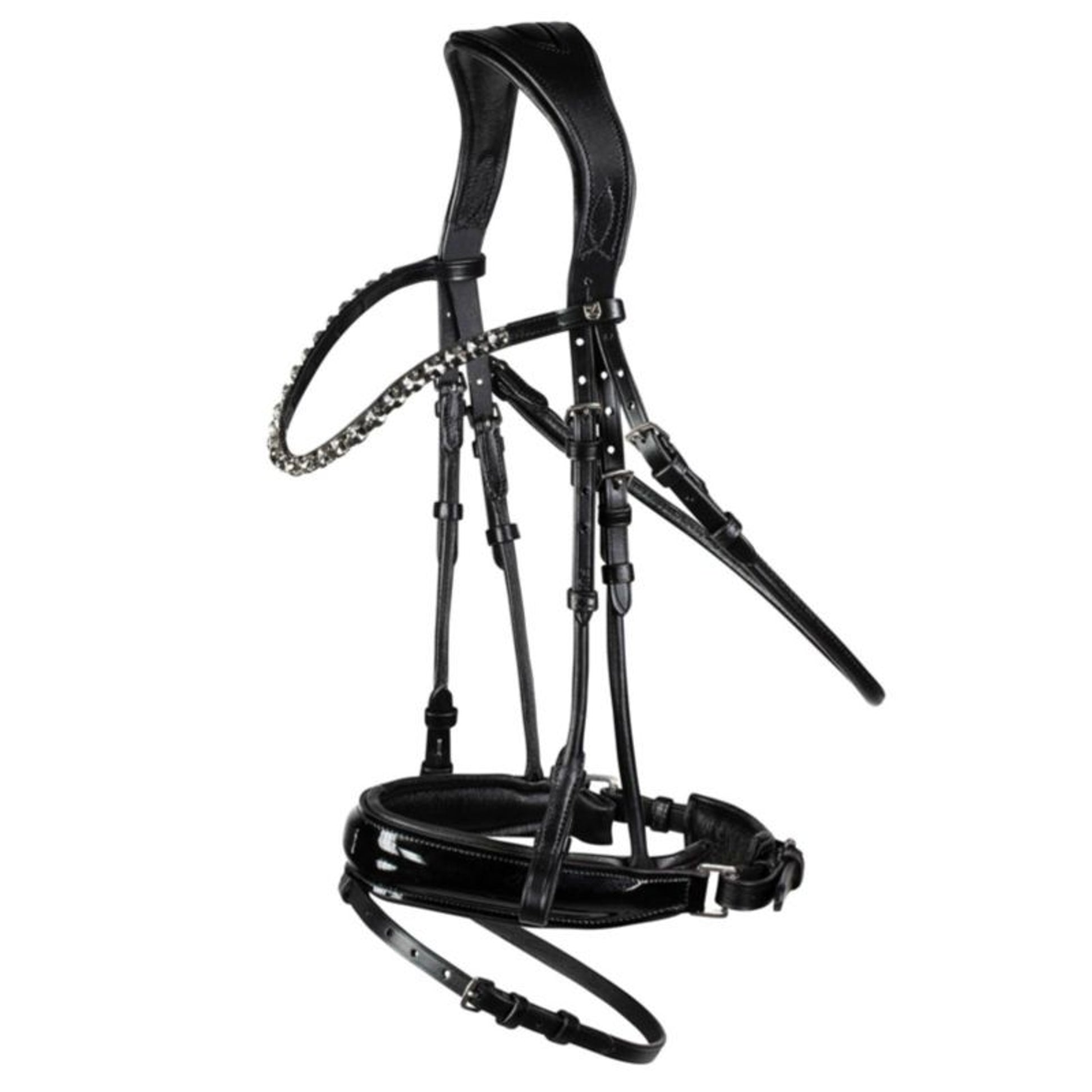 Horze Clermont Ergonomic Crystal Bridle Cob Black