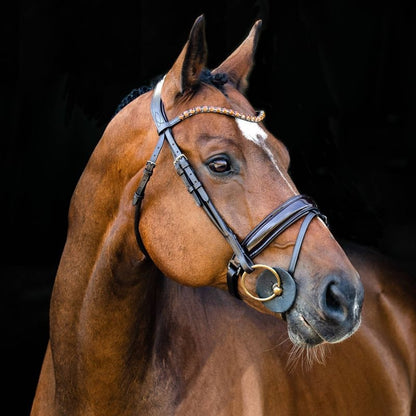 Horze Clermont Ergonomic Crystal Bridle Cob Black