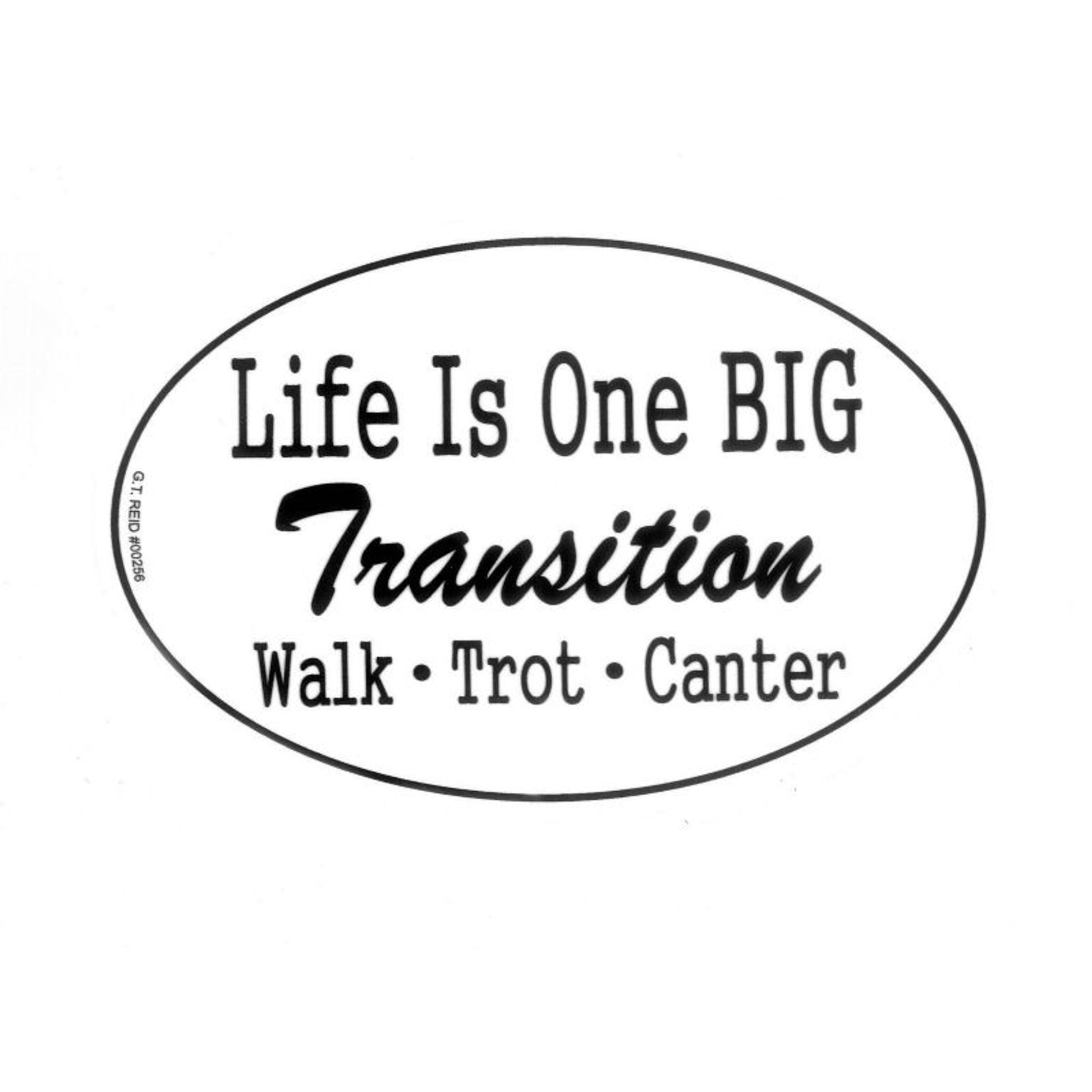 Euro Big Transition Walk Trot Canter Vinyl Sticker