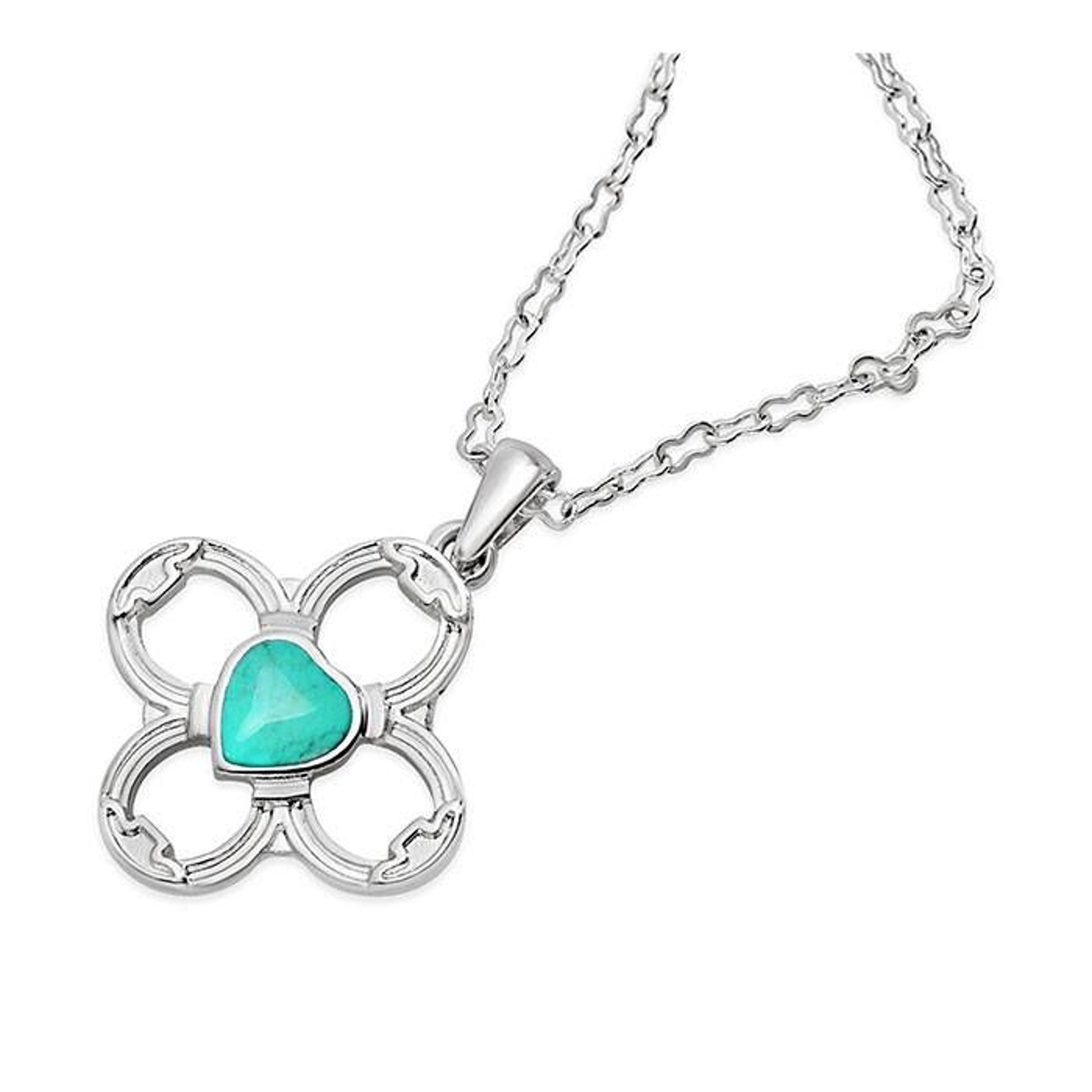 Kelley Horseshoes Black Stone Heart Necklace