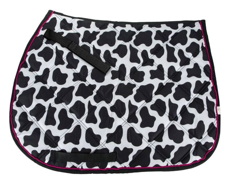 Lettia Cow Print All Purpose Pad 22" x 20" Black/W