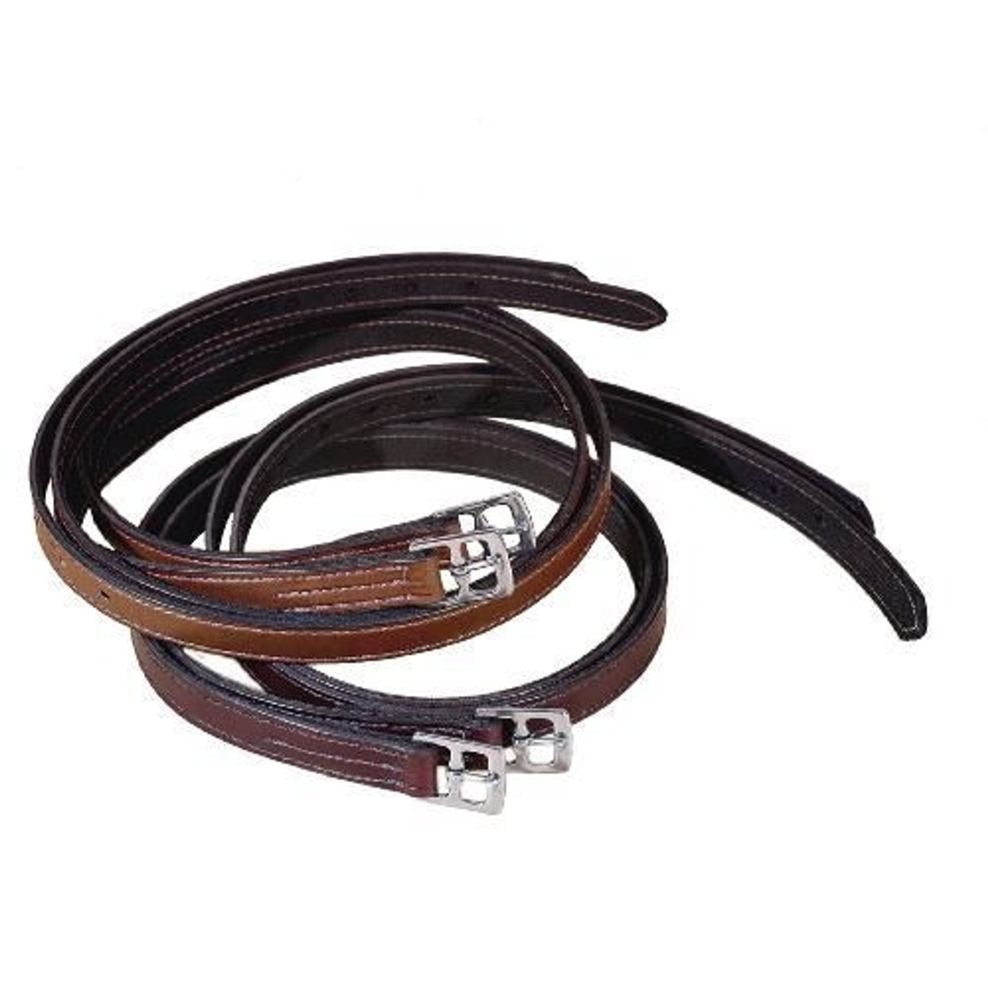 Tory Non Stretch Stirrup Leathers 1in x 54in Brn