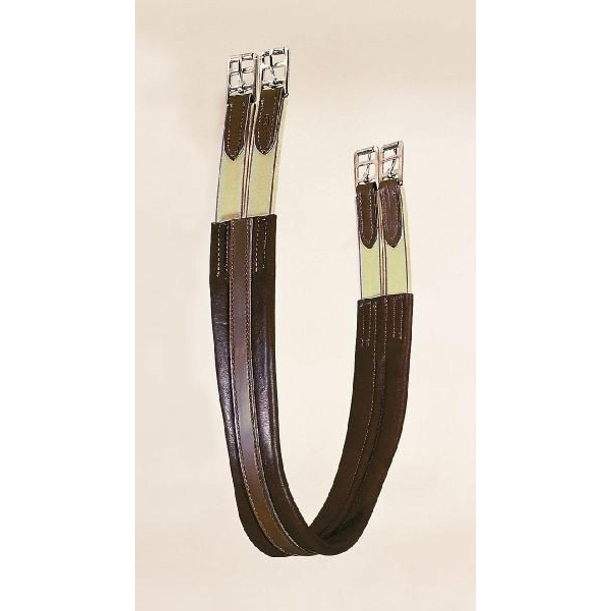 Tory Contour English Girth with Elastic 44 Oakbark