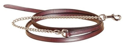 Partial Double And Stitched Lead/Chain 3/4in Brn