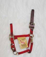 Adjustable Halter/Leather Headpoll 16x9x1.5 Blue