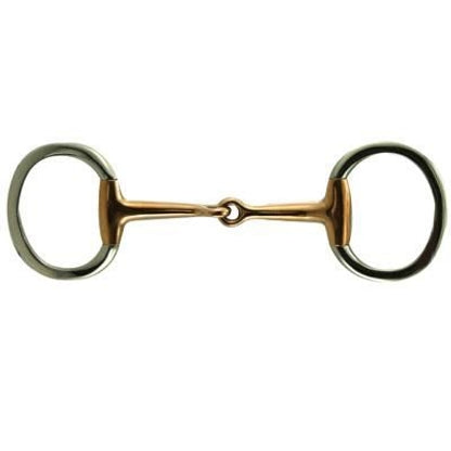 Coronet Copper Mouth Flat Ring Eggbutt Snaffle Bit