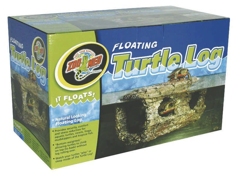 Floating Turtle Log Tank Decoration 12x5.5x5.5 Brn