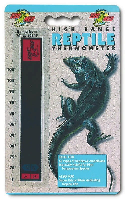 High Range Reptile Thermometer 5 x 2 x 9 Black