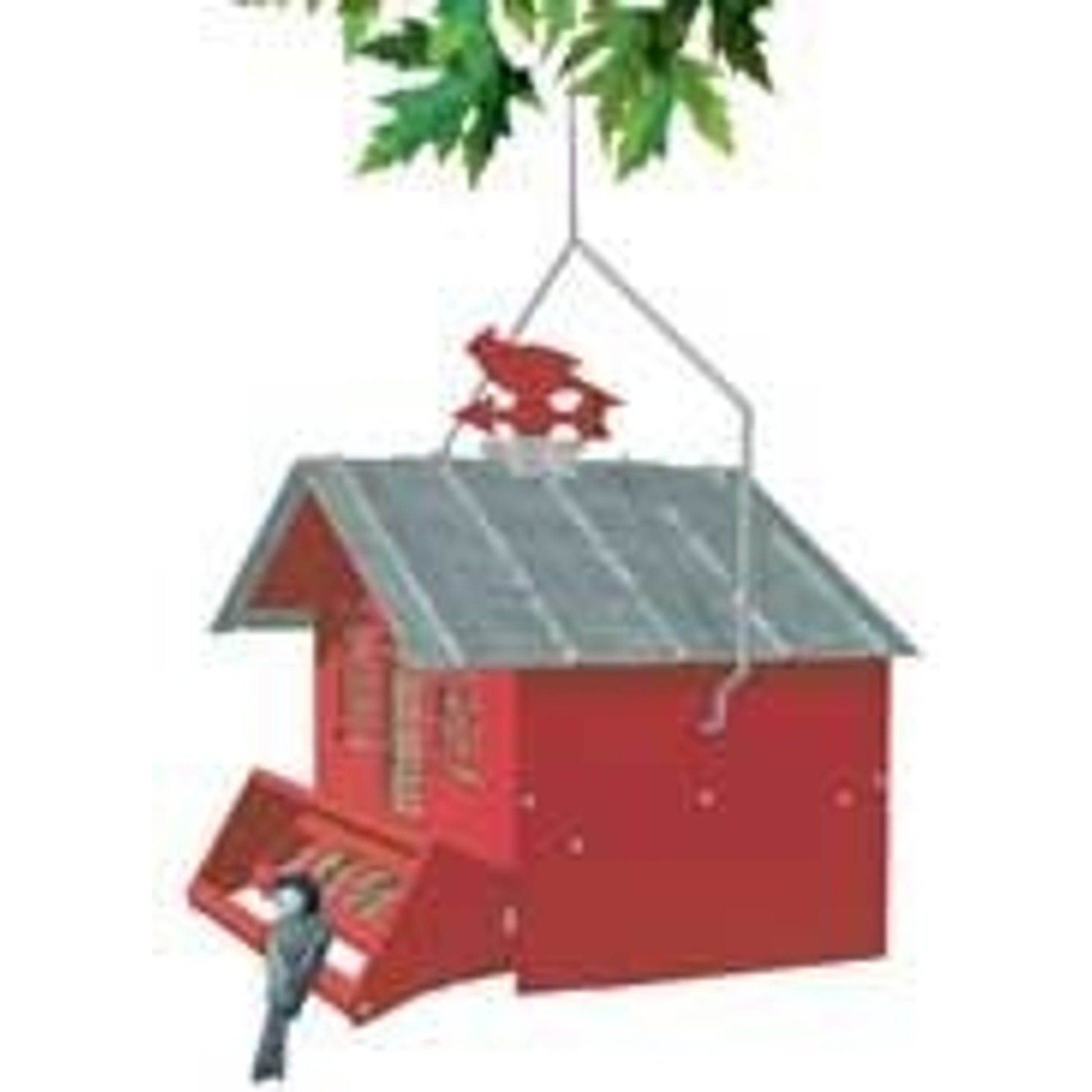Squirrel-Be-Gone Bird Feeder Red/Silver