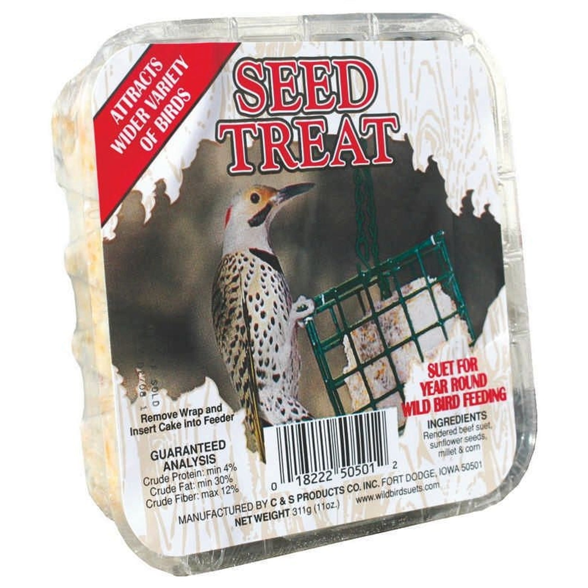 Cands Seed Treat Wild Bird Suet Cakes 11Oz Seed