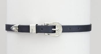 Silver Buckle Spur StrapBk/Wh