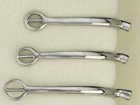Centaur Mens Stainless Steel Tom Thumb SpurBk/Wh