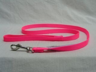 Lead Sngl Thck Nyln With swvl Snp 5/8 X6 Hot Pink