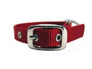 Single Thck Nyln Dlx Dg Collar 5/8 X12 Red
