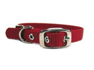 Single Thck Nyln Dlx Dg Collar 5/8 X14 Red
