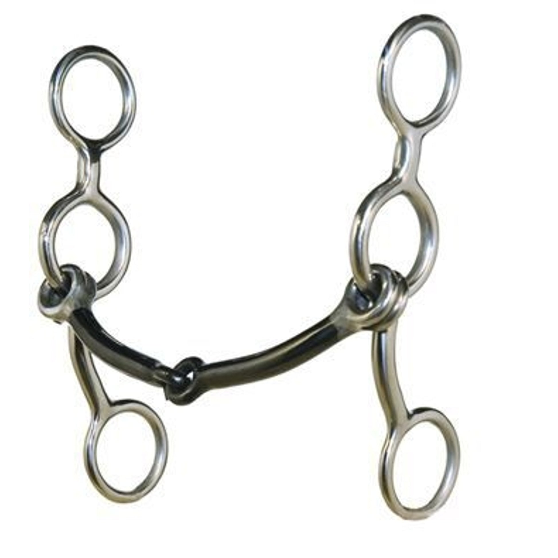 Metalab Jr Cow Horse Smooth Snaffle Gag Bit 5.5