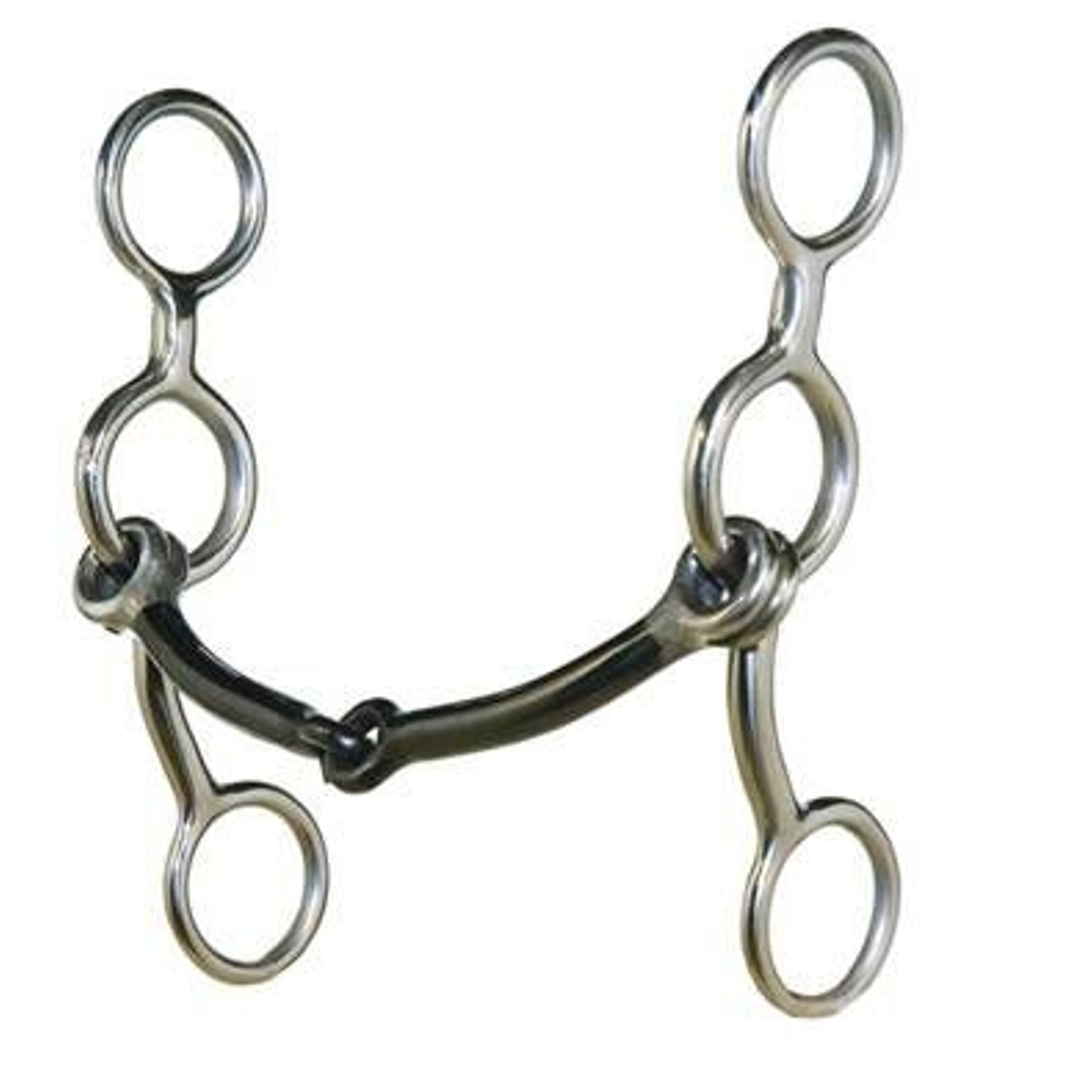 Metalab Jr Cow Horse Smooth Snaffle Gag Bit 5.5