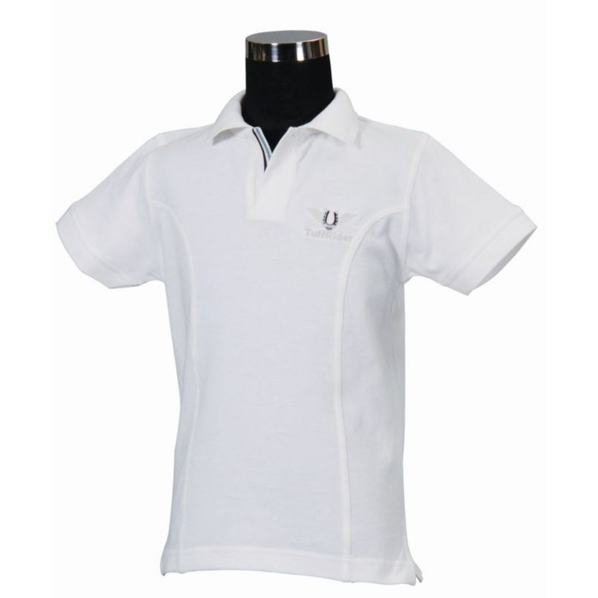 TuffRider Kids Polo Shirt LG White