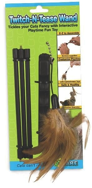 Twitch-N-Tease Cat Toy Black