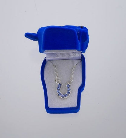 Horseshoe Necklace with Crystals