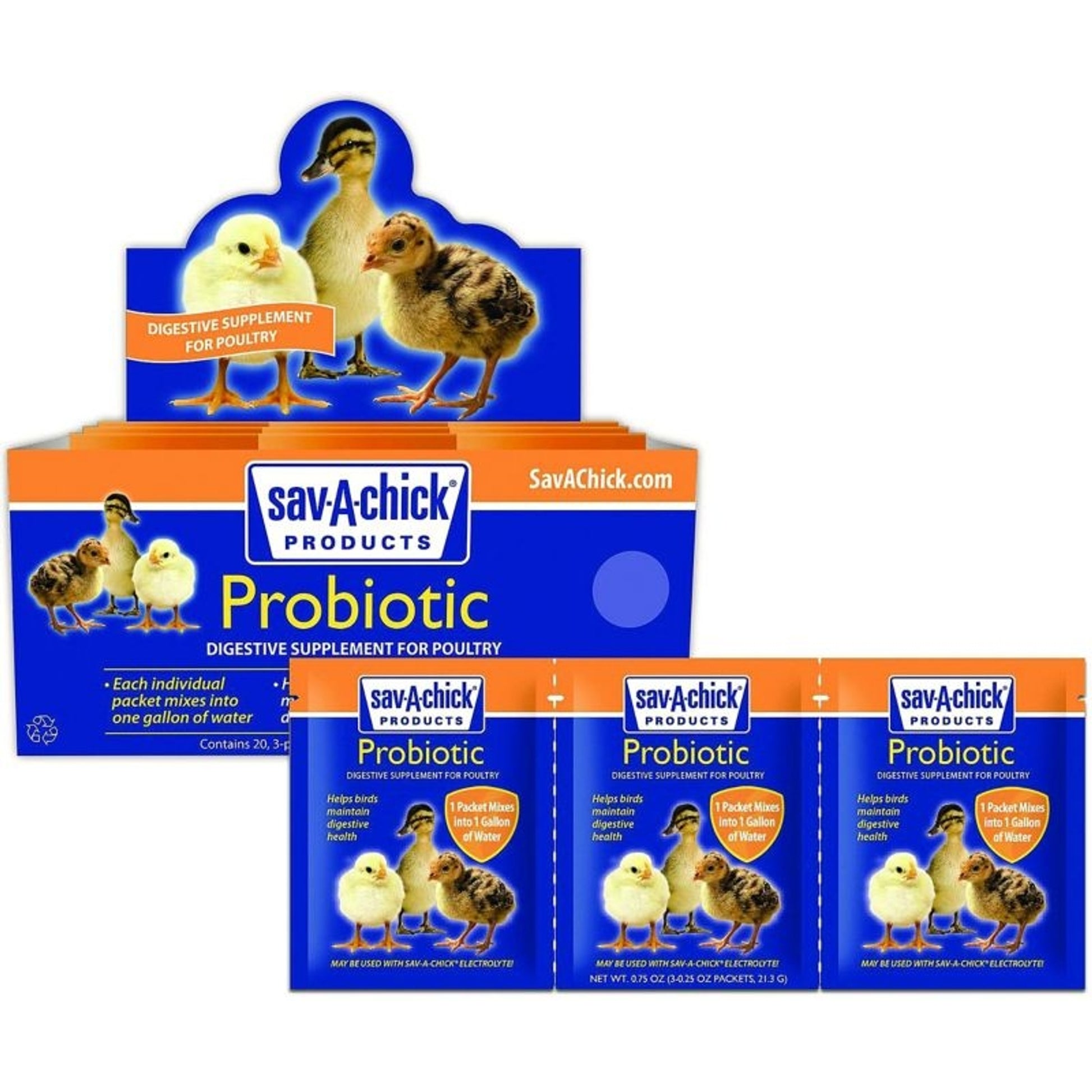 Sav-A-Caf Sav-A-Chick Probiotic Supplement 3 Pack