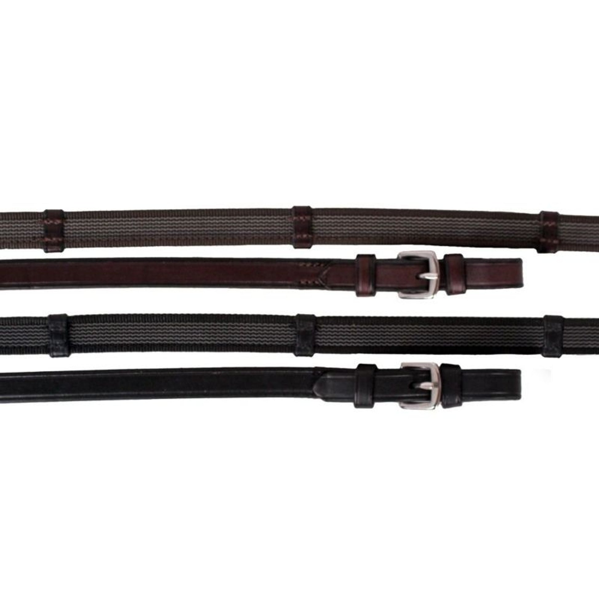 Nunn Finer Sure Grip Reins with Stops 5/8 x 58 Havana