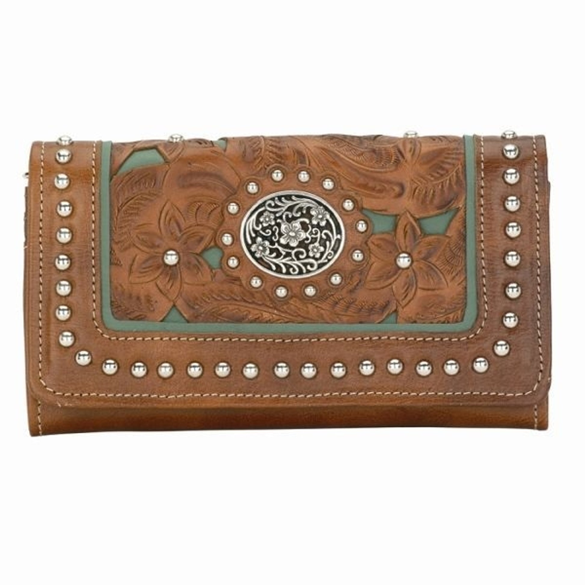 American West Lady Lace Tri-Fold Wallet