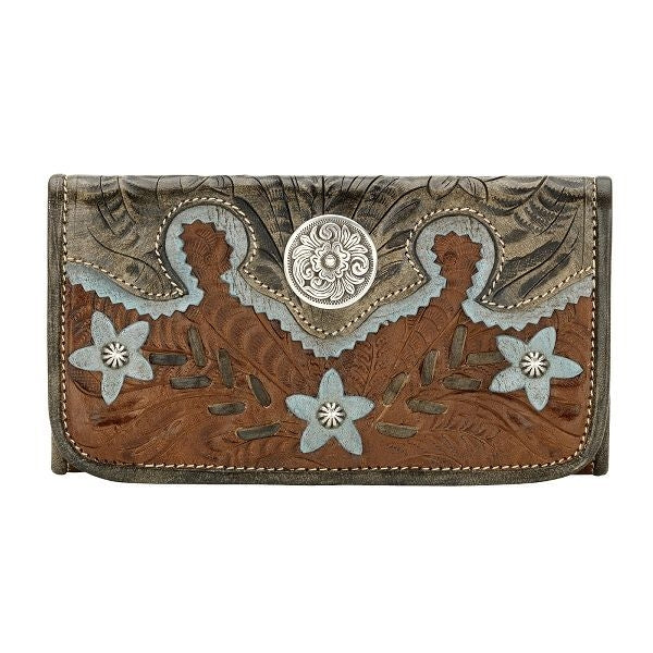 American West Desert Wildflower Tri Fold Wallet