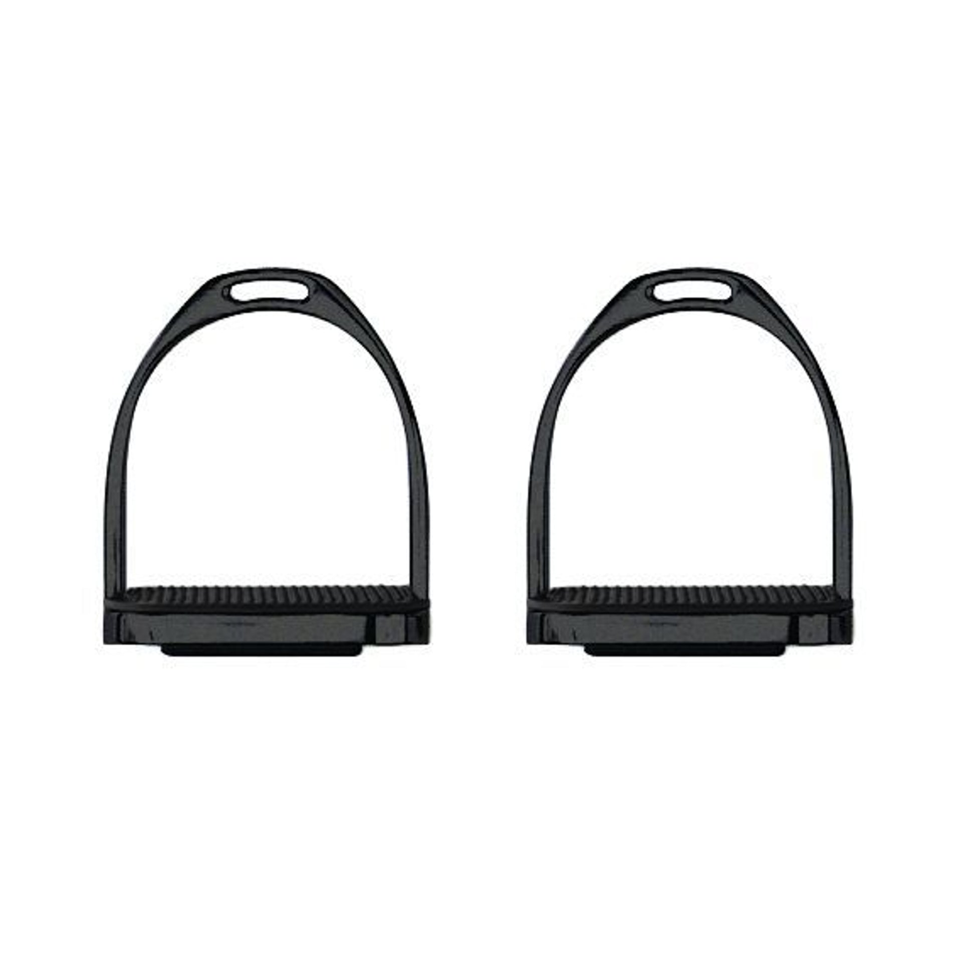 Perris Black Powder Coated Stirrup Irons 4.5 Black