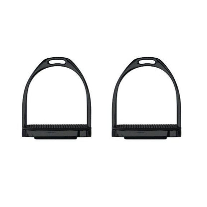 Perris Black Powder Coated Stirrup Irons 4.5 Black