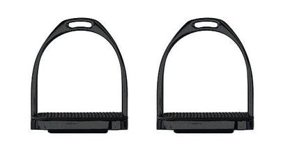 Perris Black Powder Coated Stirrup Irons 4.5 Black