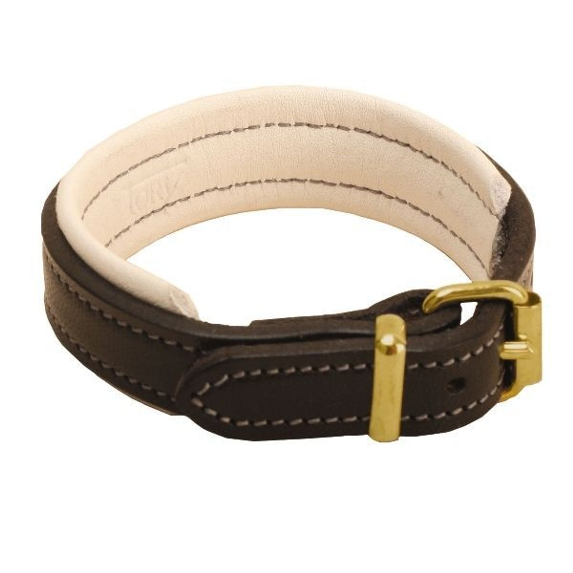 Tory 1/2In Padded Bracelet Brass Buckle 9In Blk