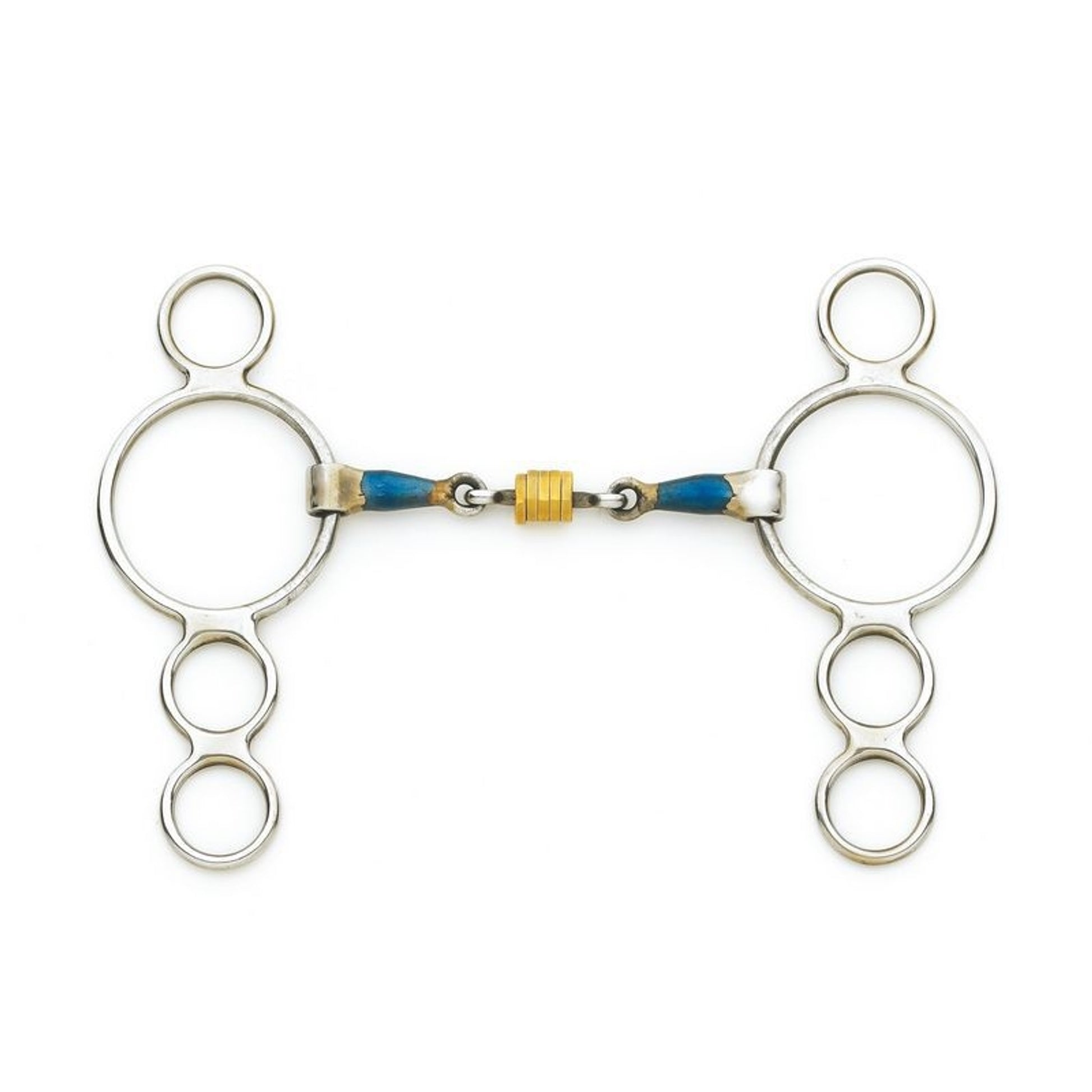 Centaur SS 3 Ring Gag With Loose Copper Roller Disks
