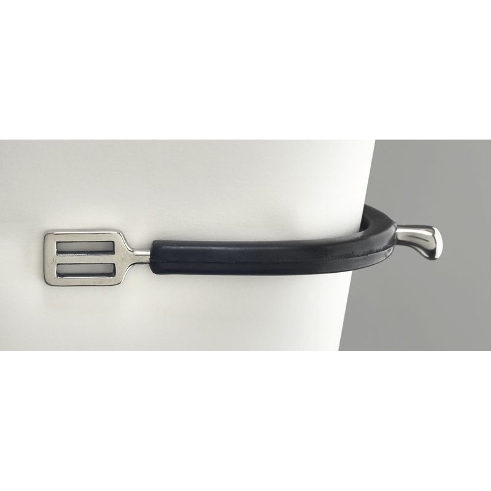 Centaur Rubber Coated Dressage Spurs Ladies Bk/Wh