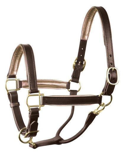 Perri's Soft Metallic Padded Leather Halter