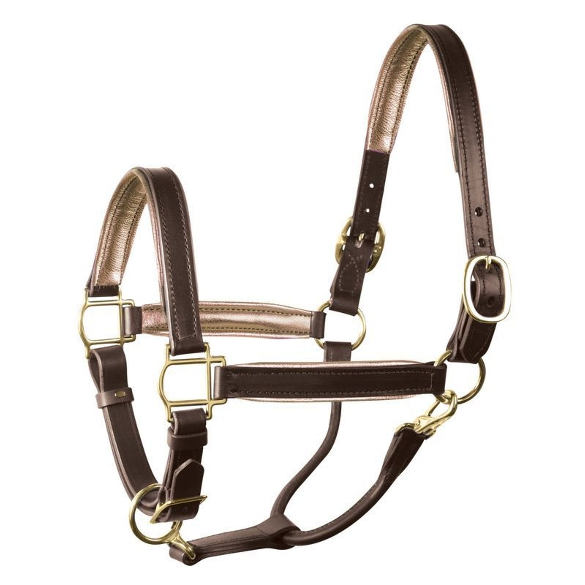 Perri's Soft Metallic Padded Leather Halter