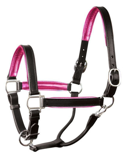 Perri's Soft Metallic Padded Leather Halter