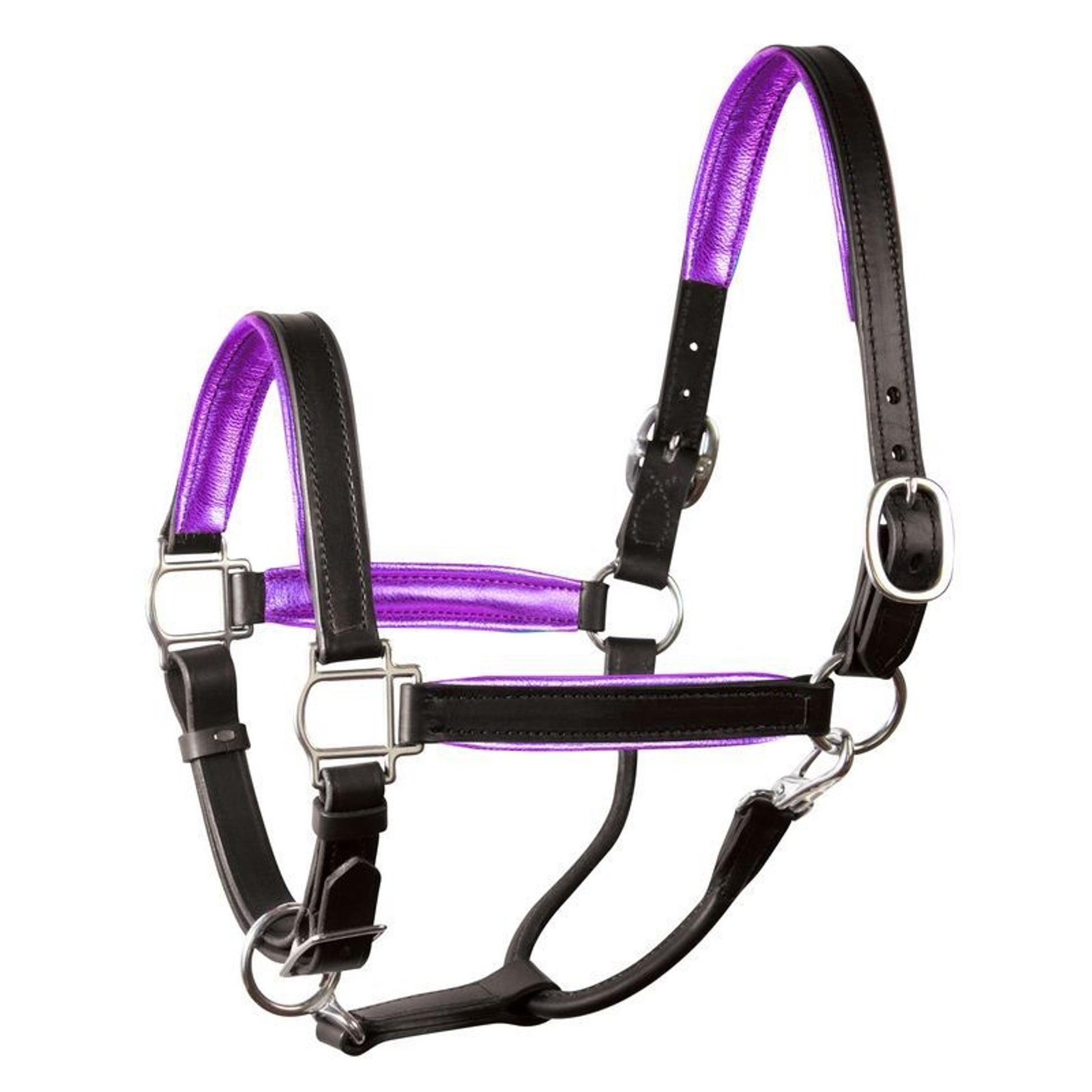 Perri's Soft Metallic Padded Leather Halter